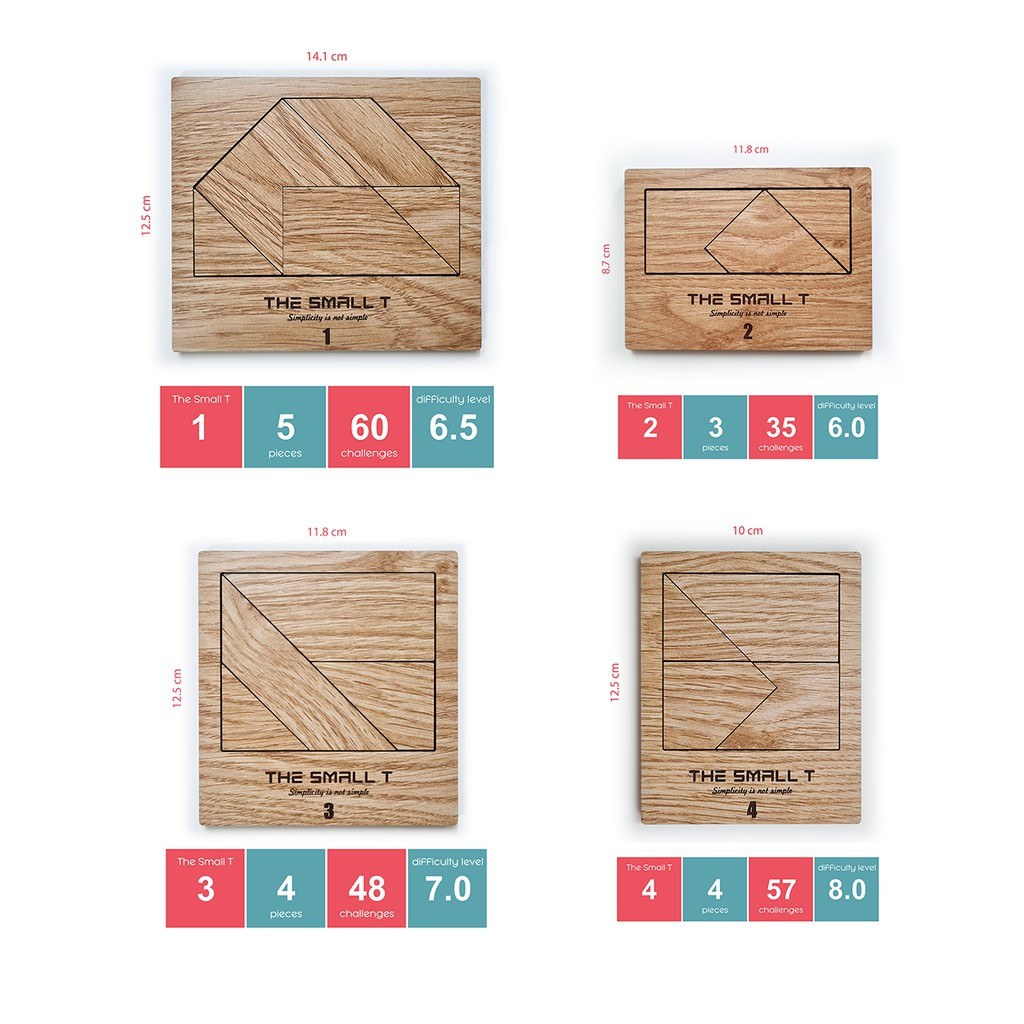 The Small T- Tangram Combo 4 sets