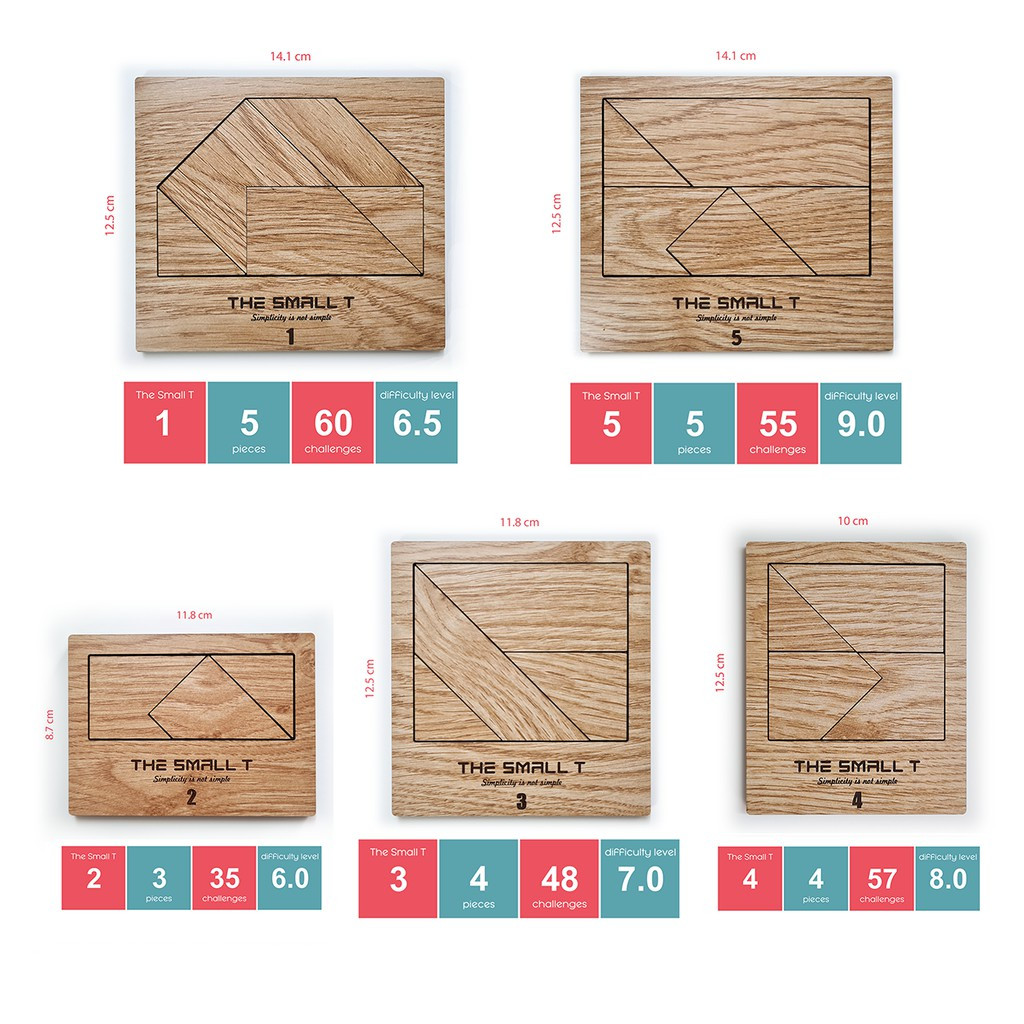 The Small T - Tangram Combo 5 sets